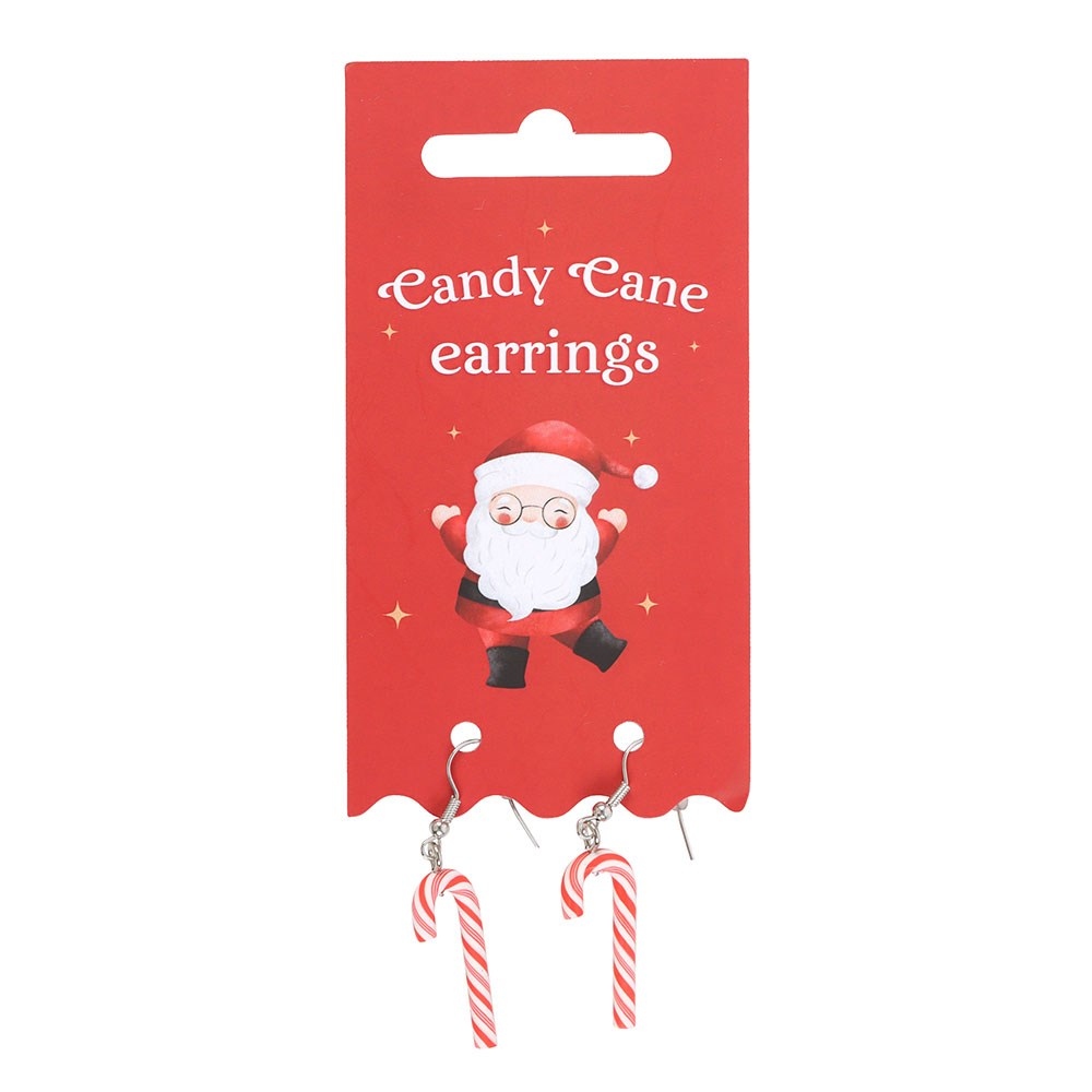 Something Different - Candy Cane Dangle Earrings - Multicolours
